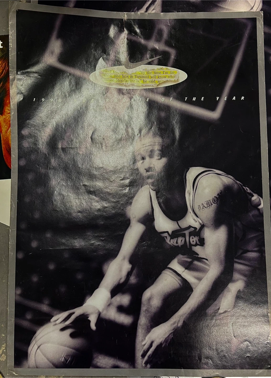 Damon Stoudamire Vintage Nike Poster 1996