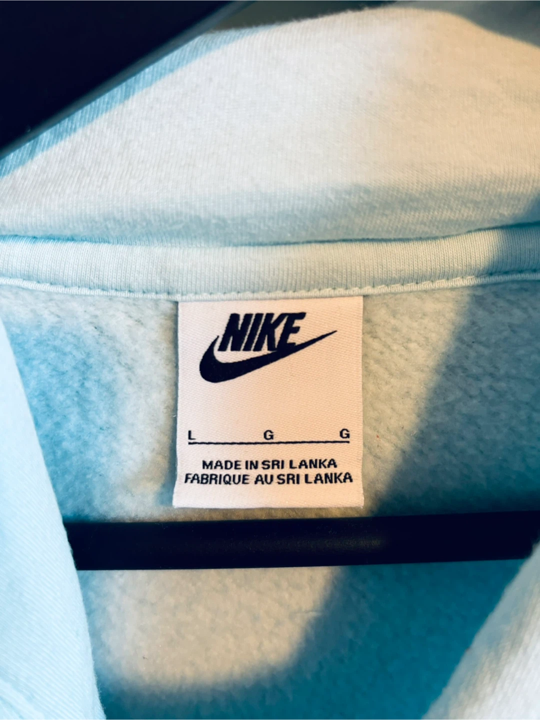 Nike Pullover Hoodie Light Blue Size L - photo 2