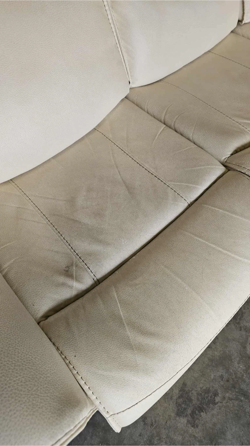 Light cream 3 seater recliner sofa - photo 4