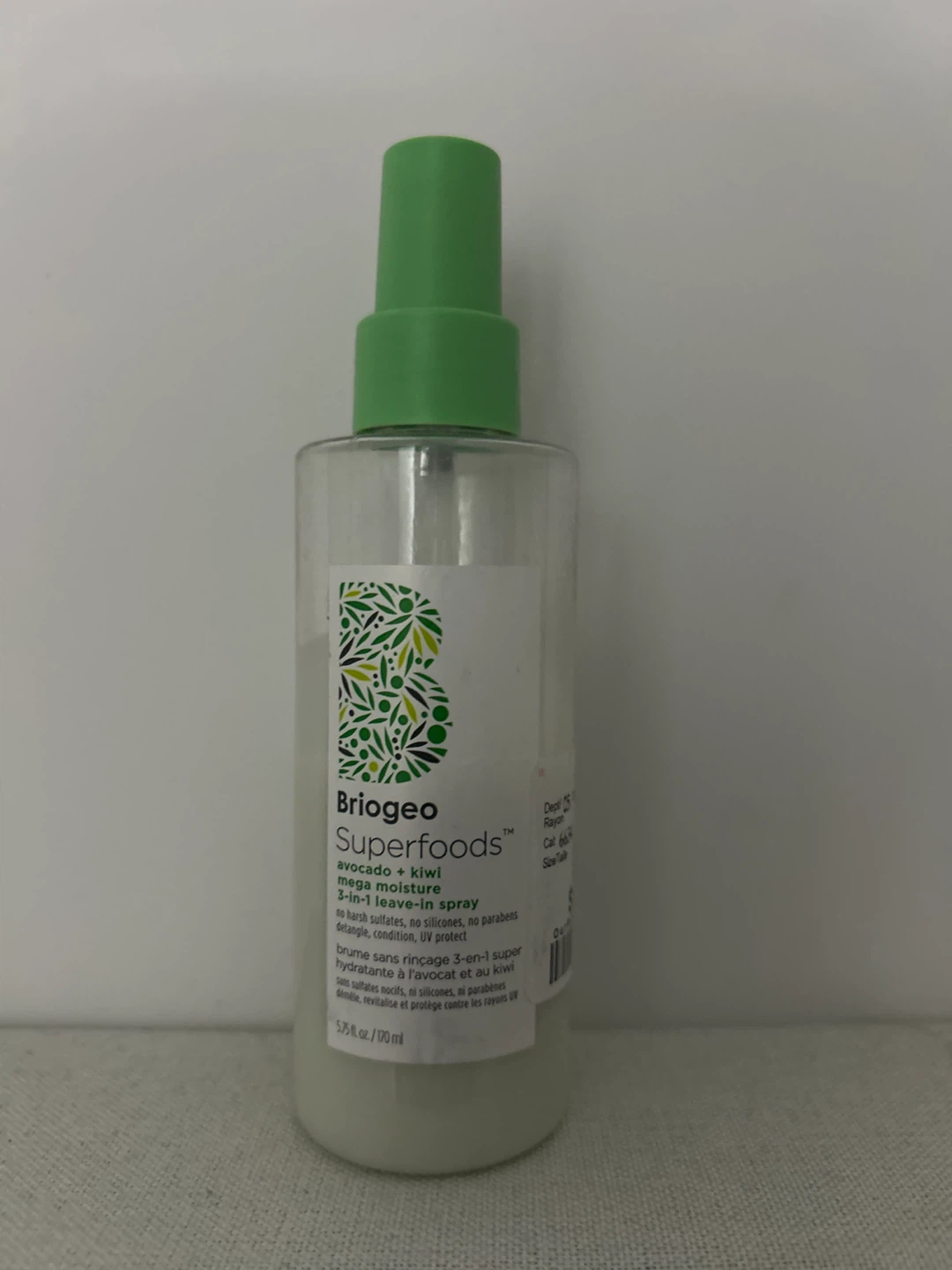 Briogeo Superfoods Avocado + Kiwi Mega Moisture Leave-In Spray - photo 2
