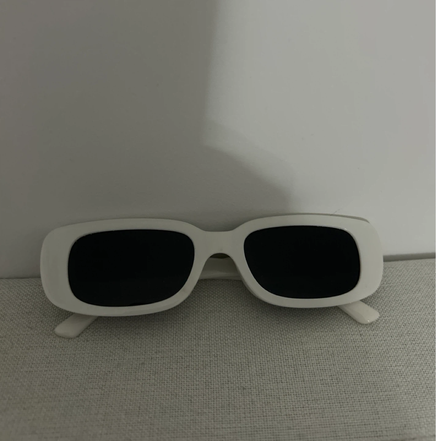 White Rectangular Sunglasses