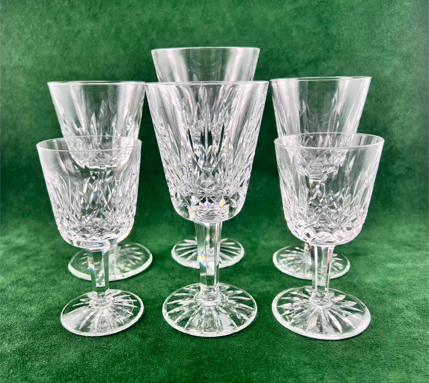 Waterford Lismore crystal glasses (priced individually)