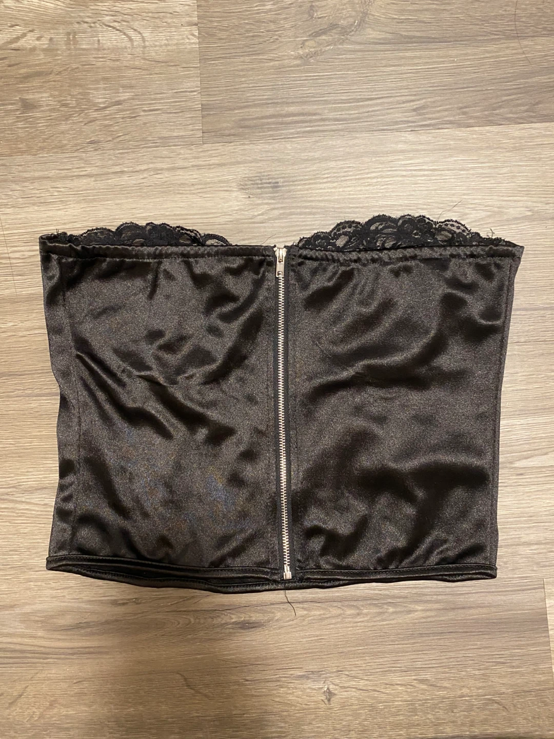 Black Corset Top with Lace Trim - photo 2