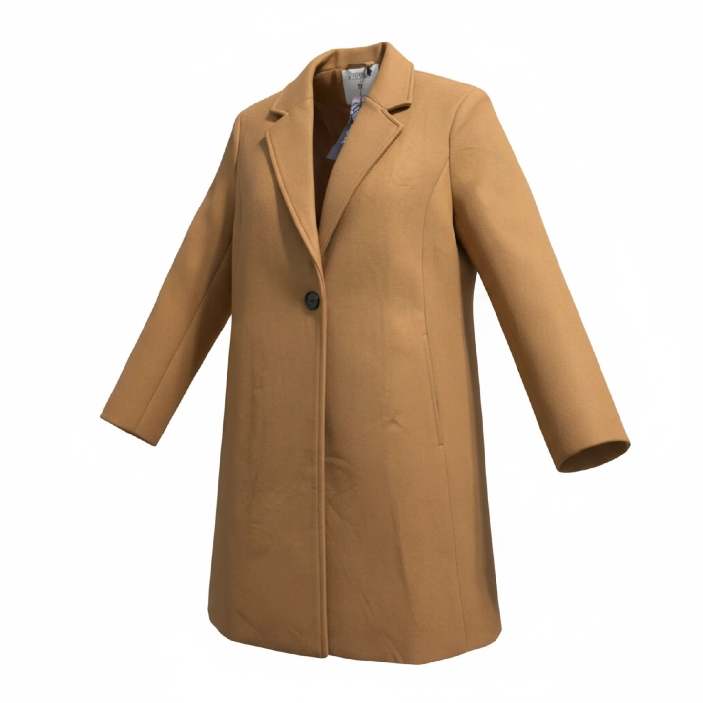 Allegra K Camel Wool Blend Coat - Size XL