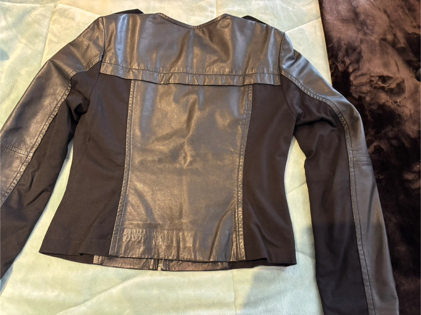 Black Real leather lined jacket - photo 4
