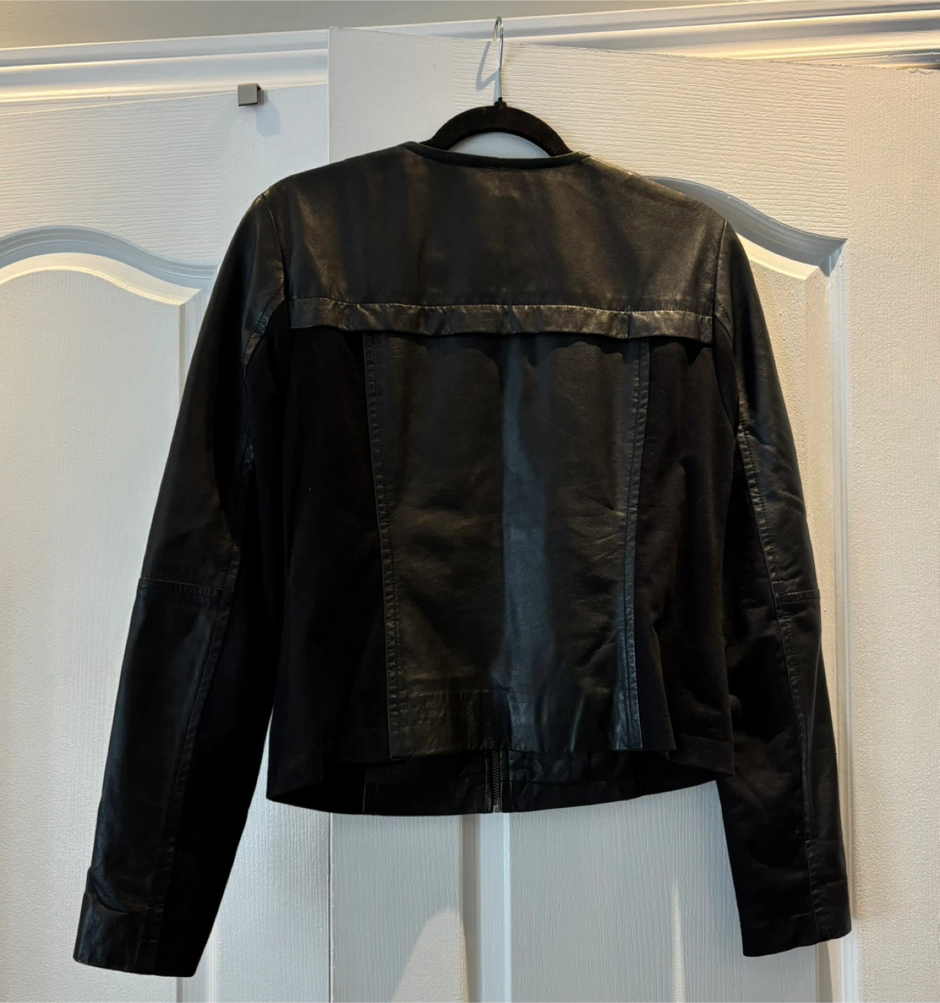 Black Real leather lined jacket - photo 2