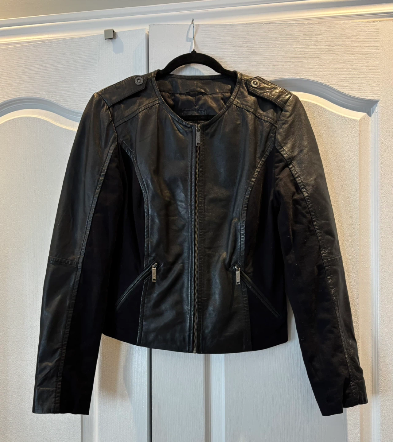 Black Real leather lined jacket