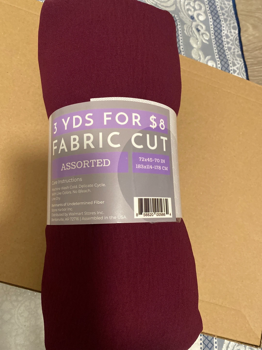New (Unopened) Fabric Cut - Assorted - 3 Yards