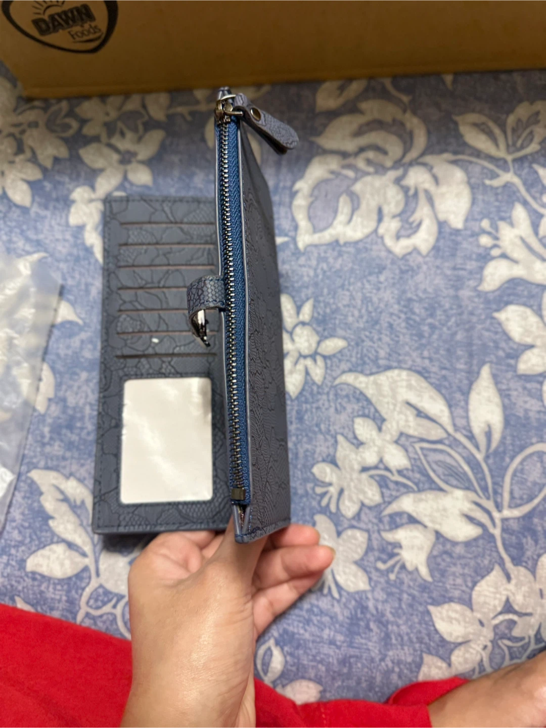 Blue textured wallet - photo 3