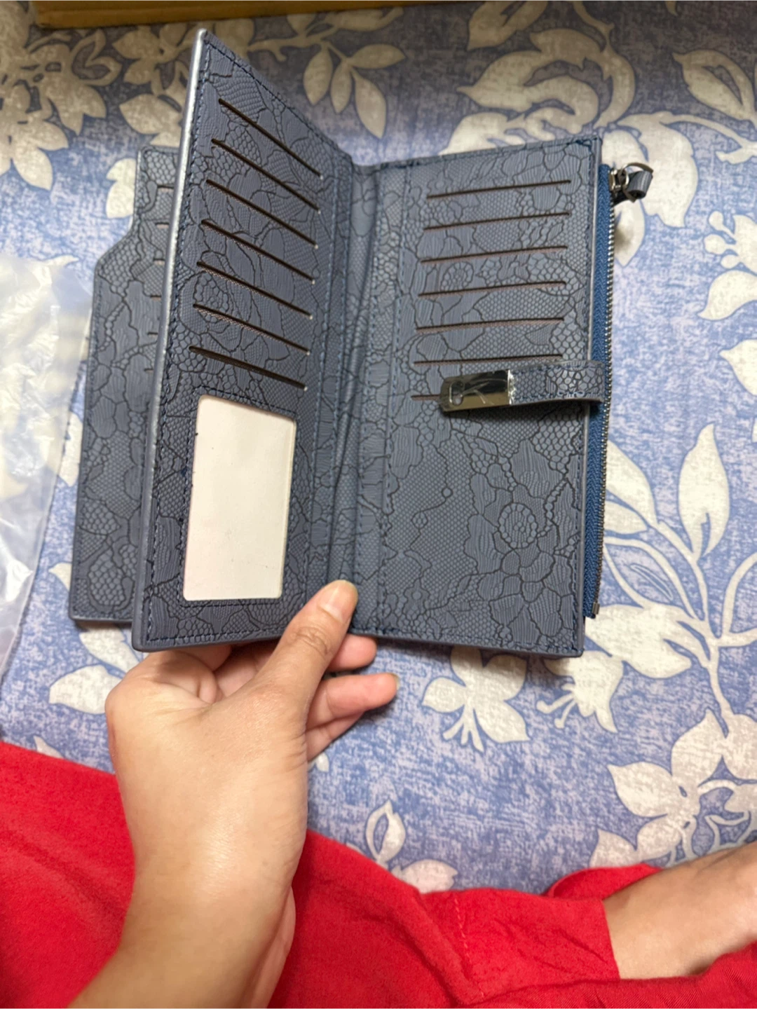 Blue textured wallet - photo 2
