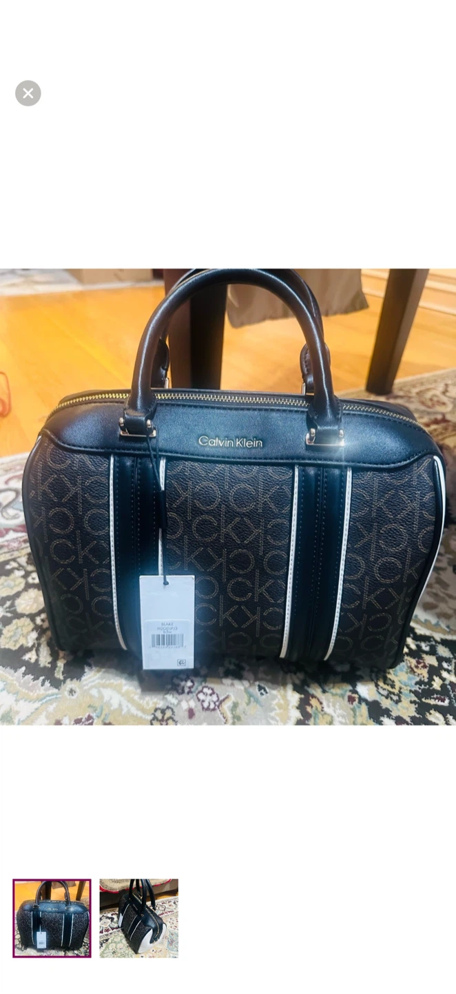 Calvin Klein Boston Bag - Black/White Monogram