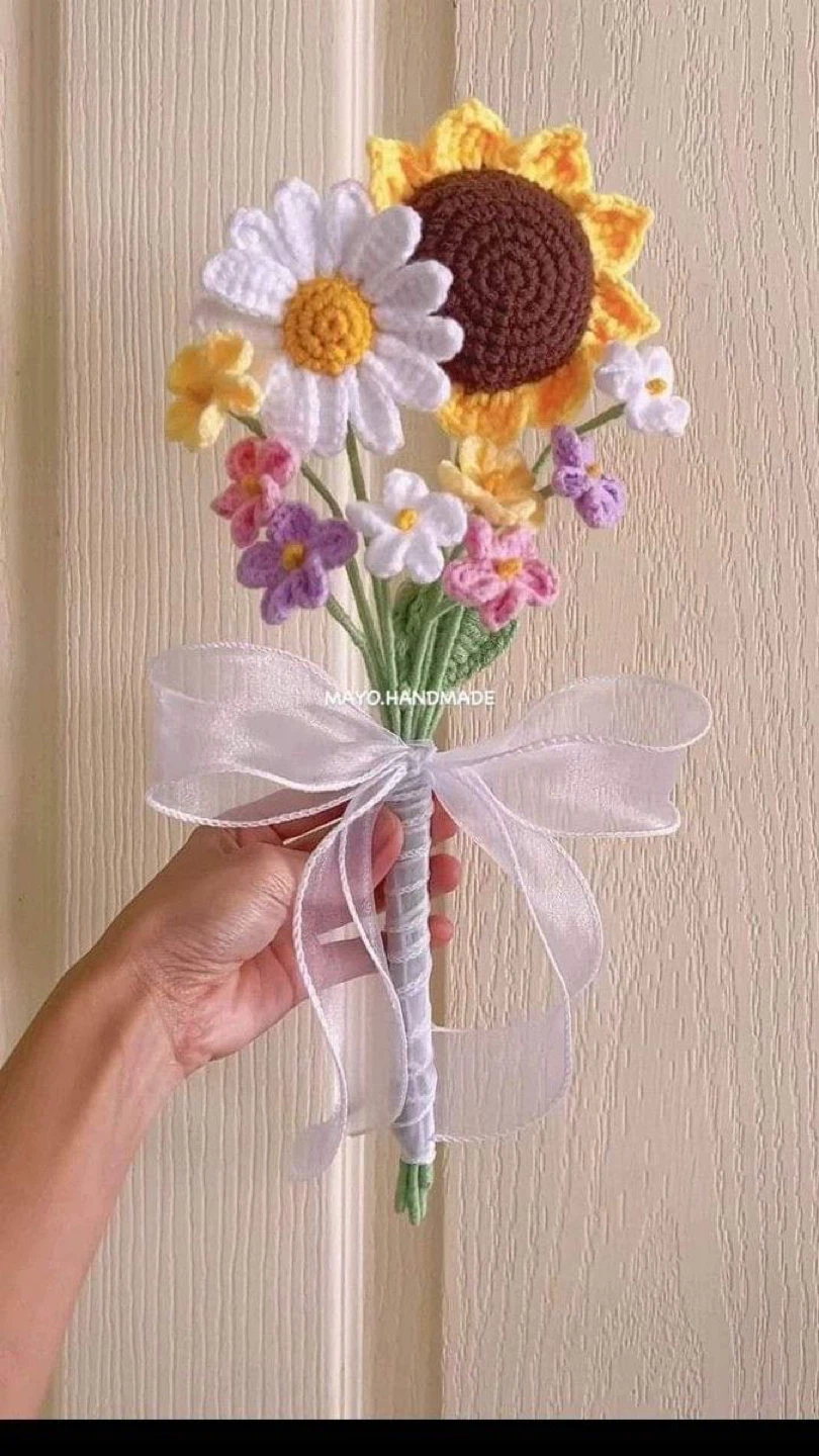 Handmade Crochet Sunflower Bouquet - photo 3