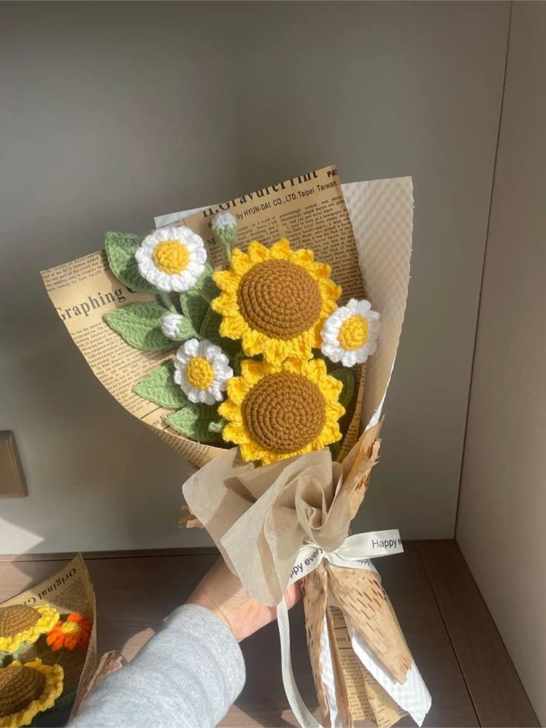 Handmade Crochet Sunflower Bouquet