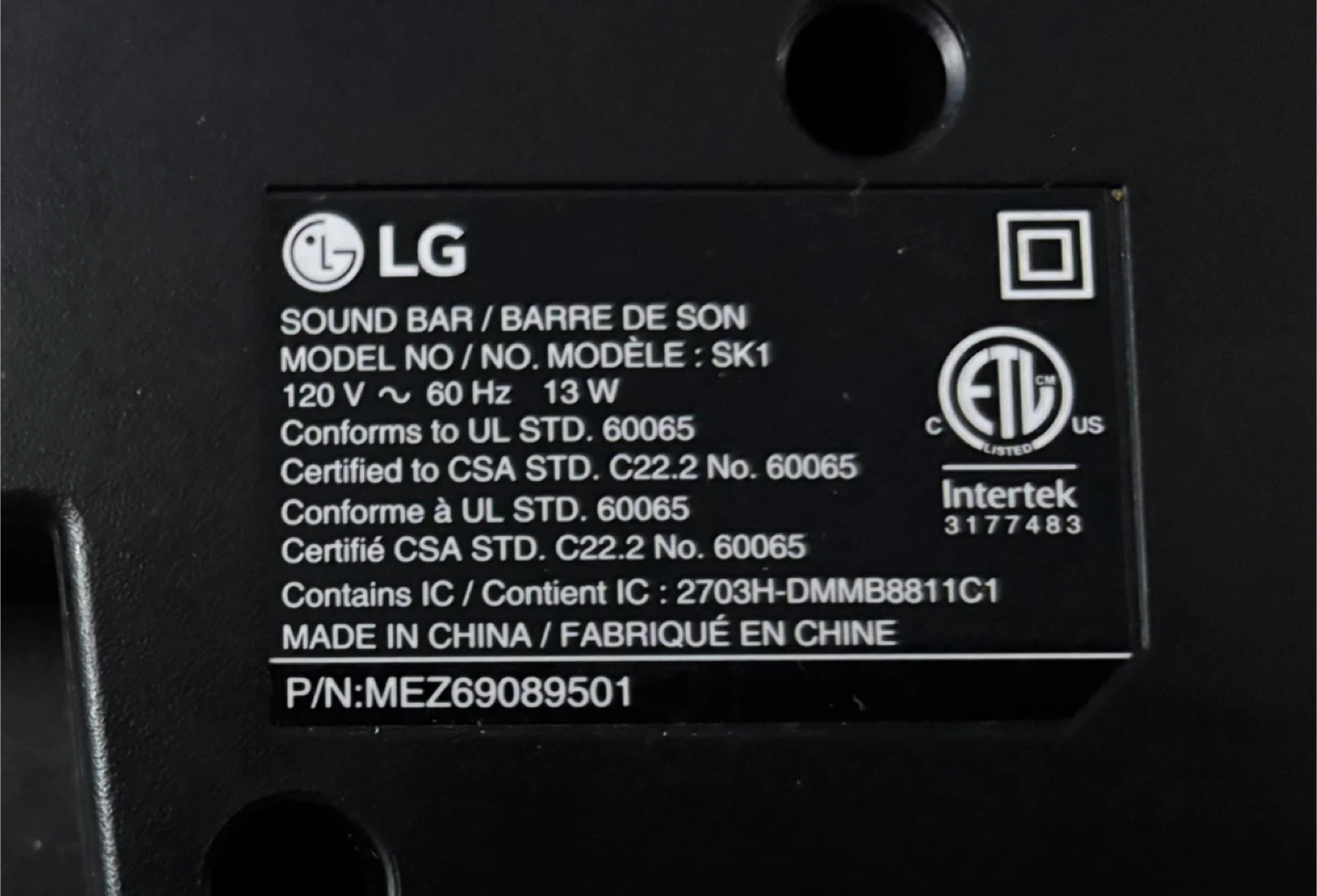 LG SK1 Sound Bar - photo 3