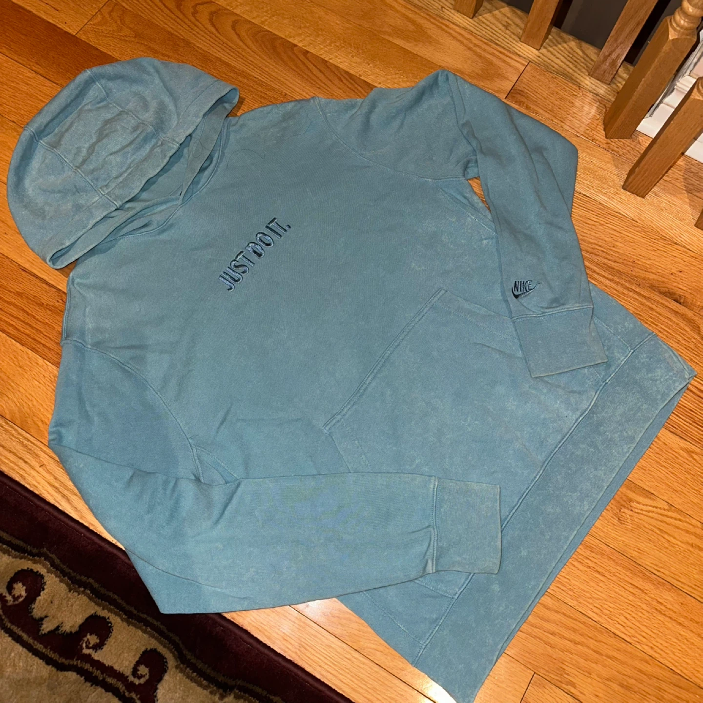 Nike French Terry Hoodie Blue - Medium