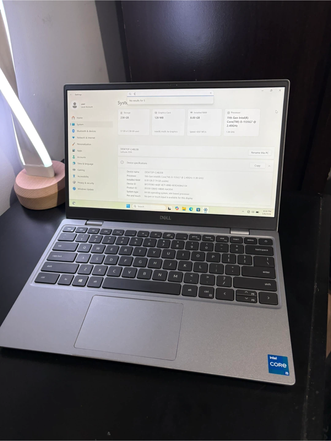 Dell laptop intel(R)Core(TM)i5-1135G7@2.40GHz - photo 2