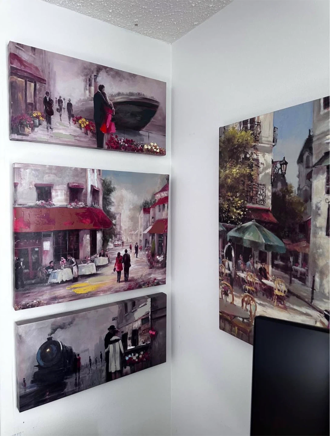 Set of 4 Romantic Scene Canvas Wall Art