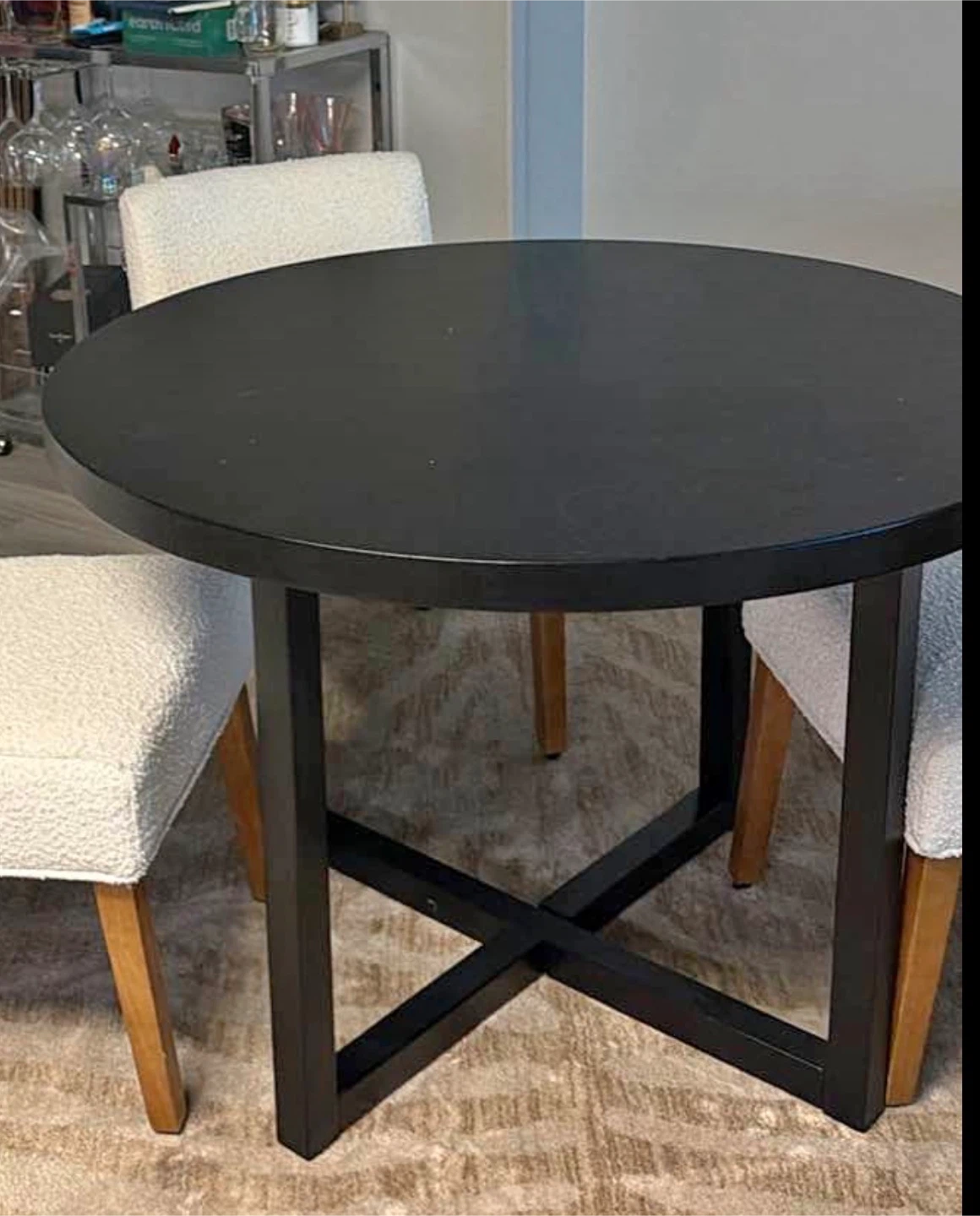 Black Round Dining Table - photo 3