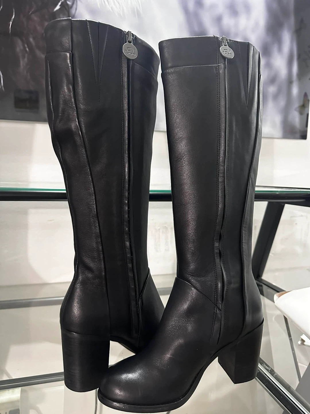 EU 40 EA. 7 " El General Leather Tall Boots - photo 4