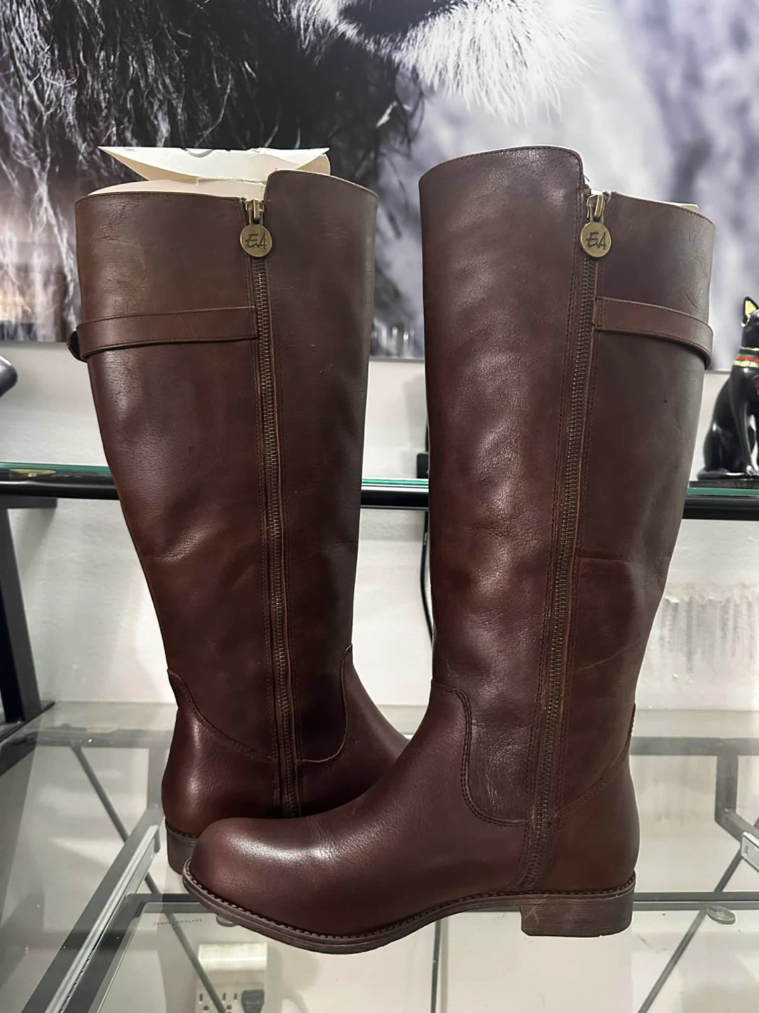 EU 40 EA. 7 " El General Leather Tall Boots - photo 3