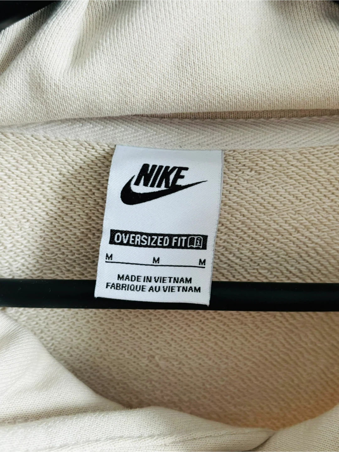 Nike Oversized Fit Hoodie - Beige - Size M - photo 5