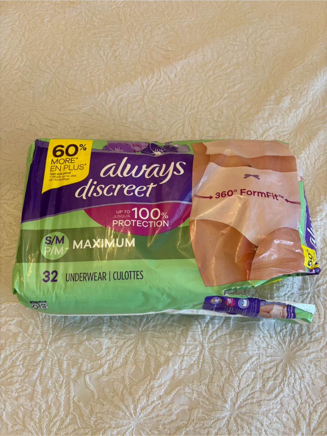 Always Discreet Maximum Underwear S/M - 32 Count