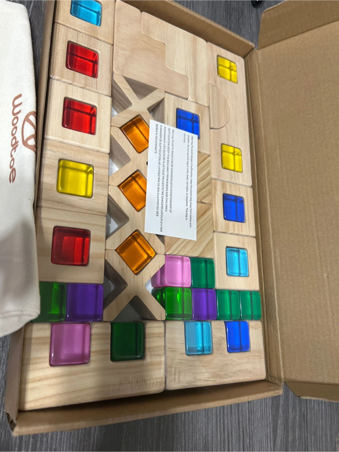 New-Woodtoe Wooden Building Blocks with Gemstones - photo 2