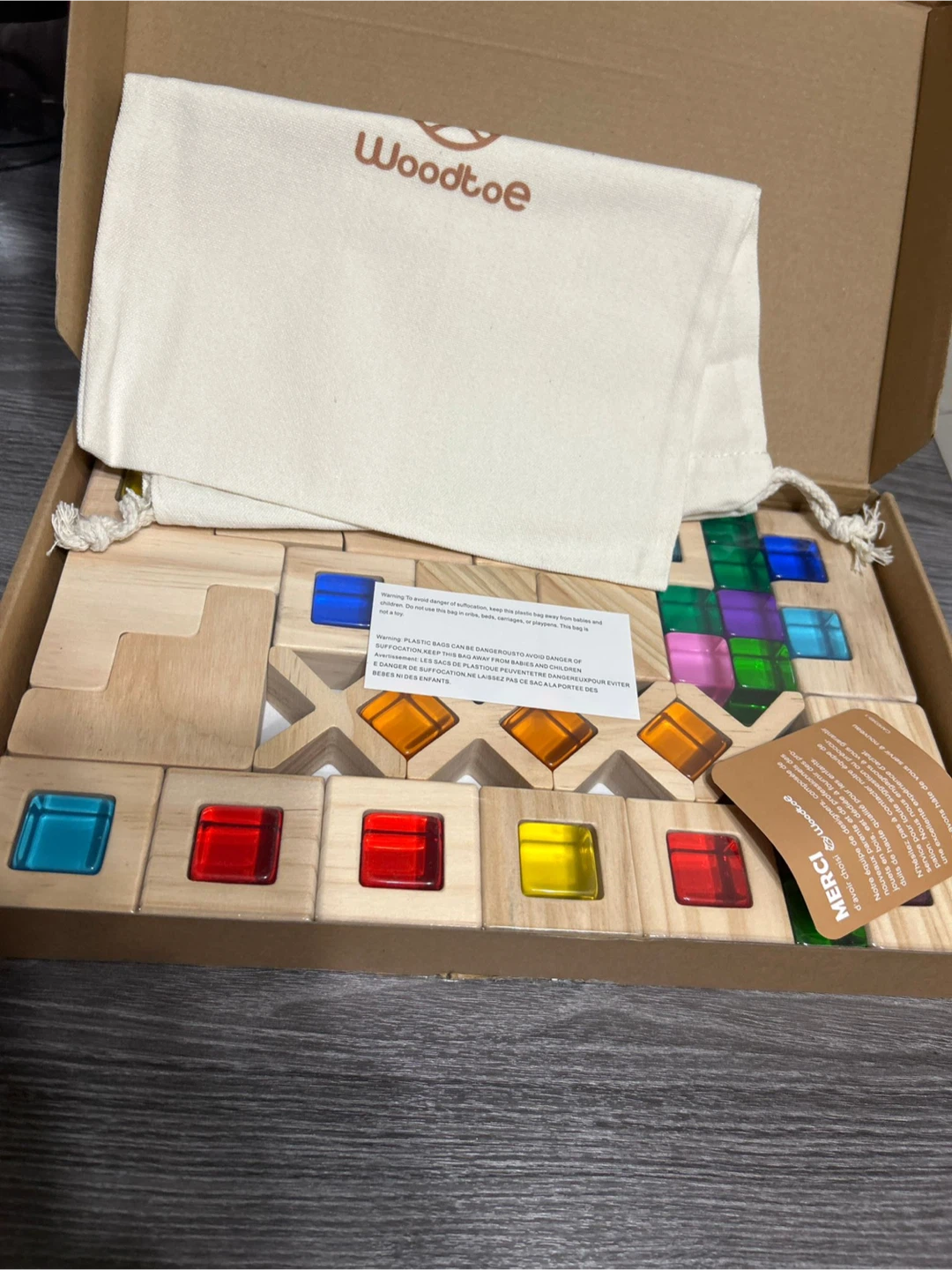 New-Woodtoe Wooden Building Blocks with Gemstones - photo 5