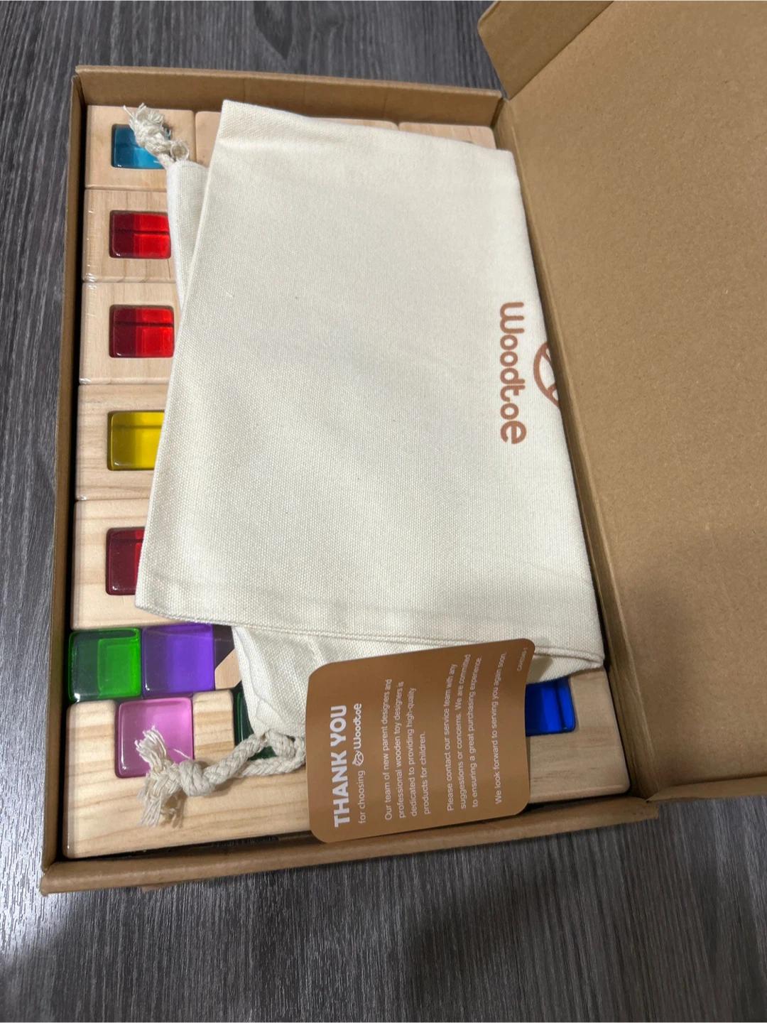 New-Woodtoe Wooden Building Blocks with Gemstones - photo 3