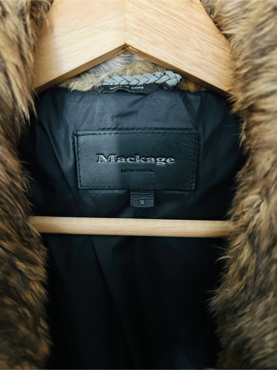 Mackage Navy Down Puffer Jacket with Fur Hood - photo 2