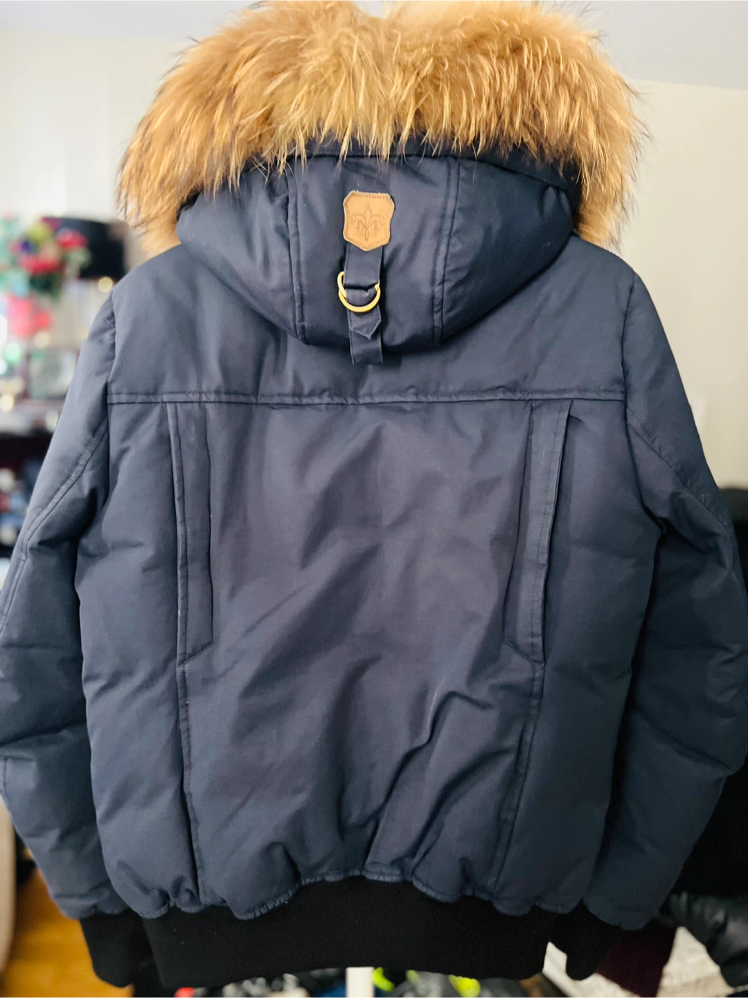 Mackage Navy Down Puffer Jacket with Fur Hood - photo 4