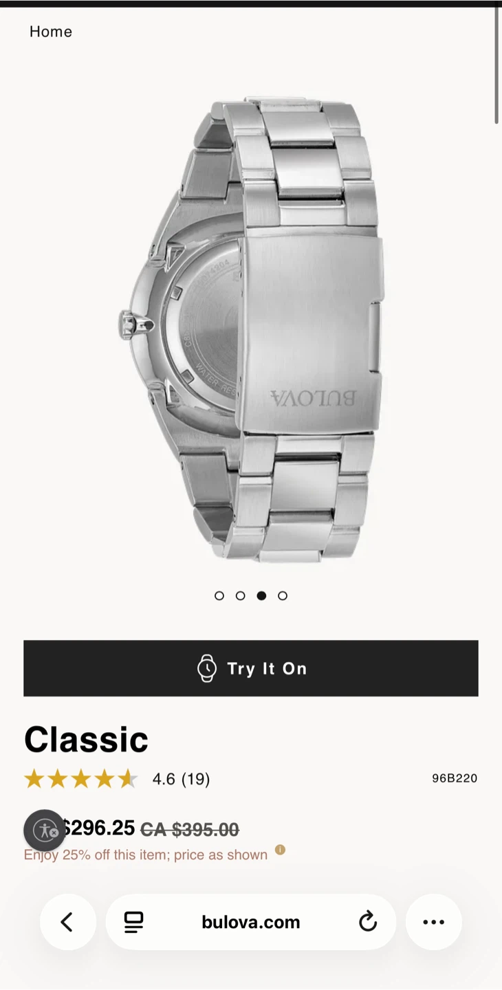 Bulova Classic Quartz Blue Dial Men's Watch- Stainless Steel - photo 2
