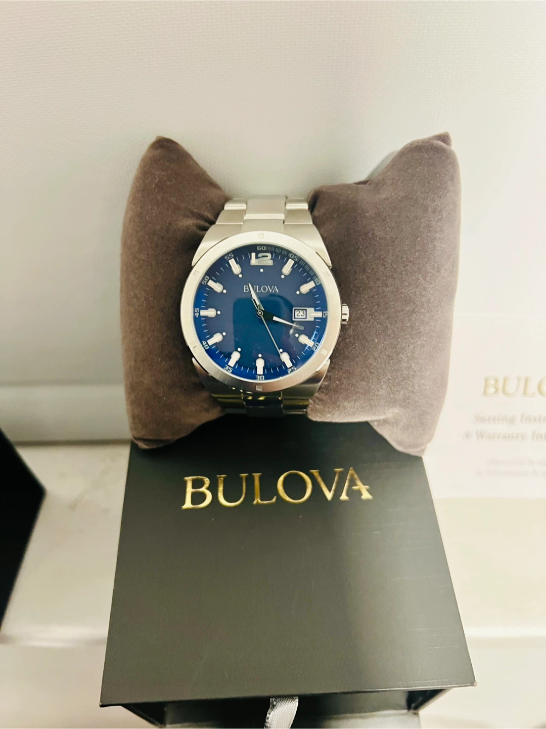 Bulova Classic Quartz Blue Dial Men's Watch- Stainless Steel - photo 5