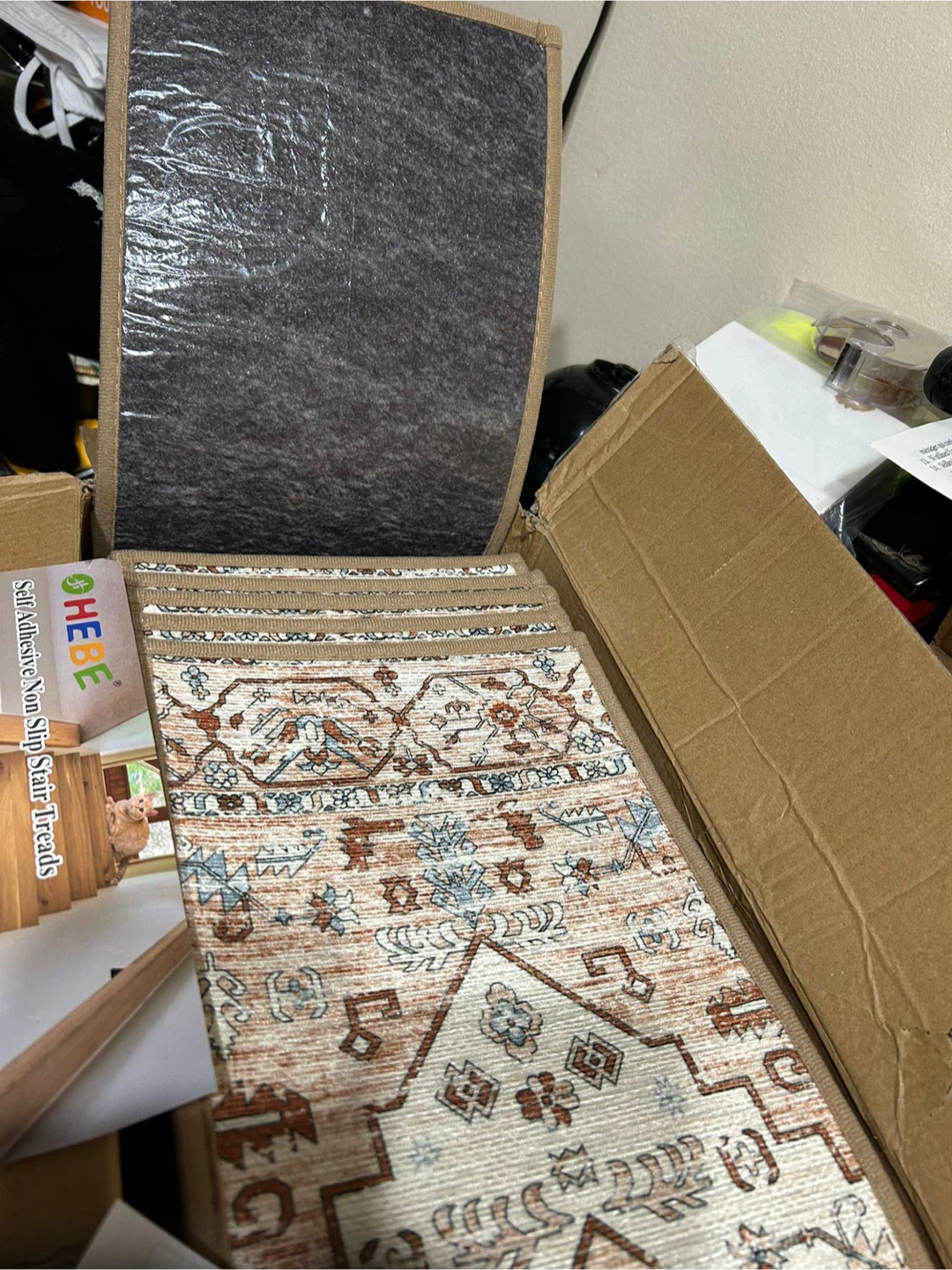 New -HEBE Stair Treads Carpet Rugs - Set of 15 - photo 3
