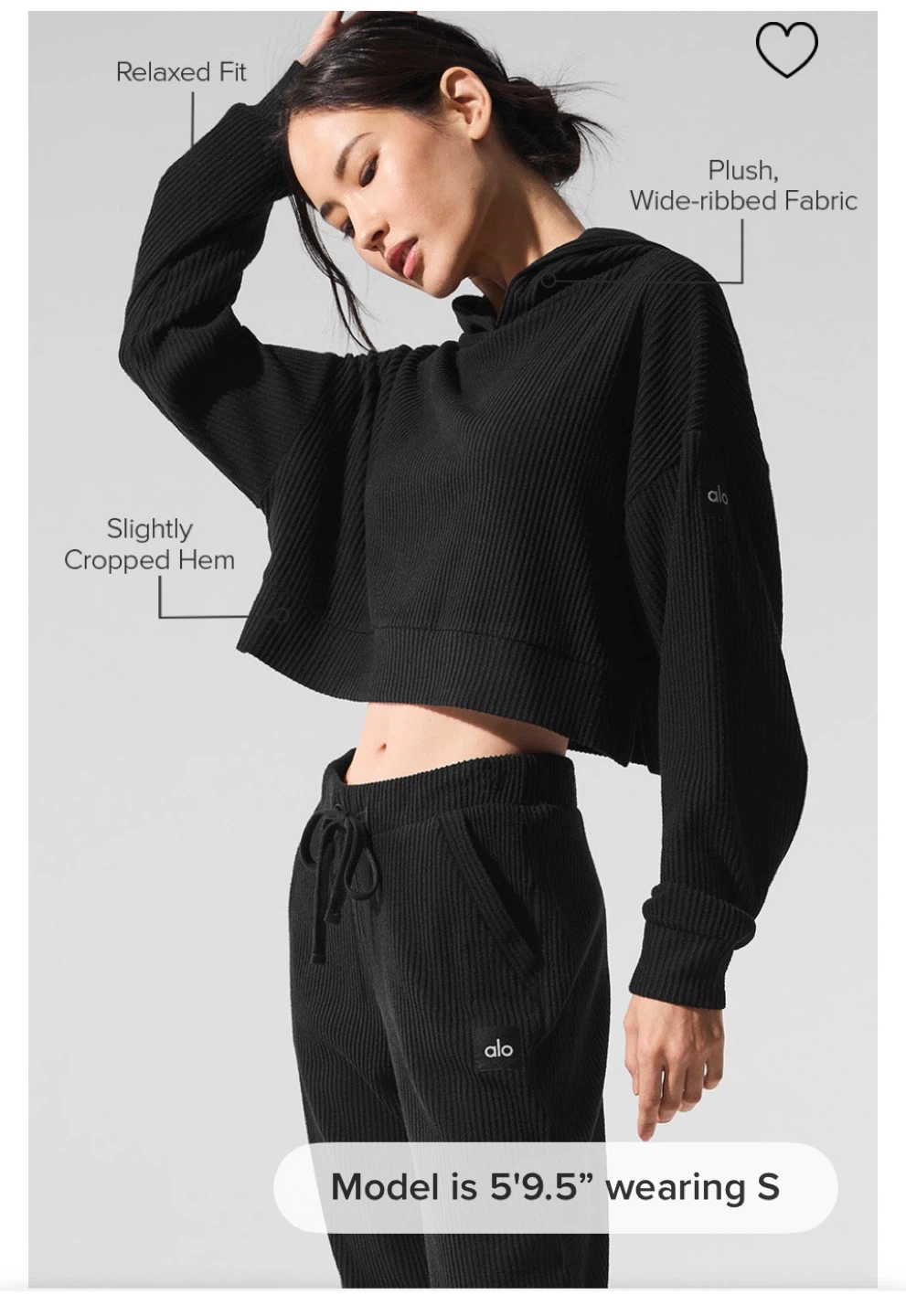Alo Yoga Muse Hoodie - Black - Size L - photo 2