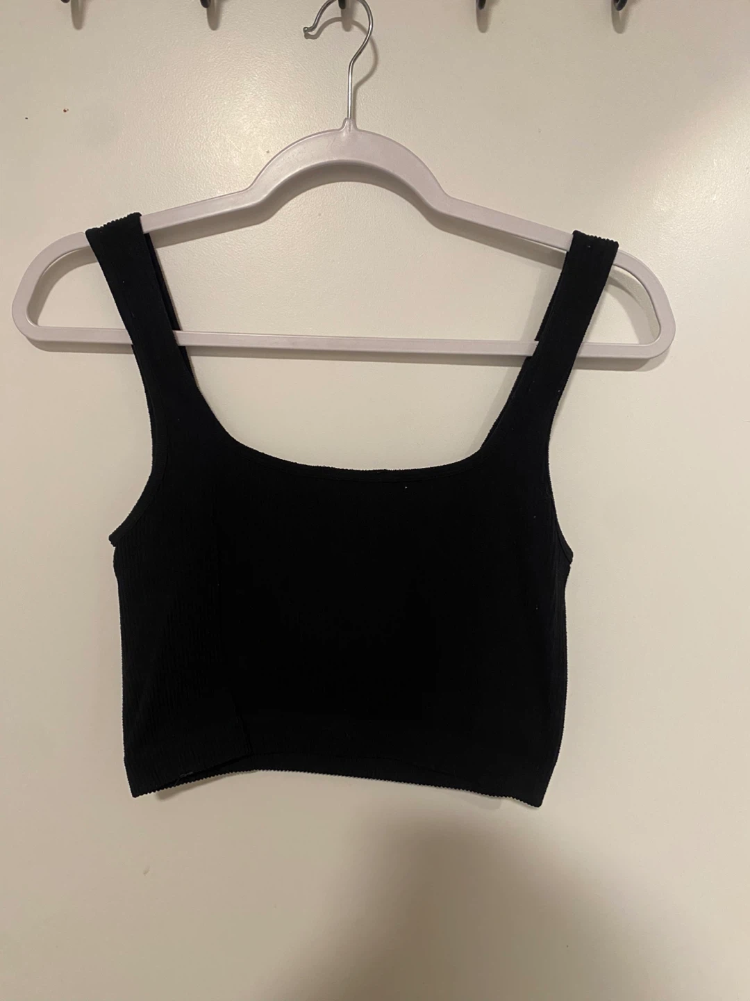 ZARA Black Ribbed Cropped Tank Top - photo 4