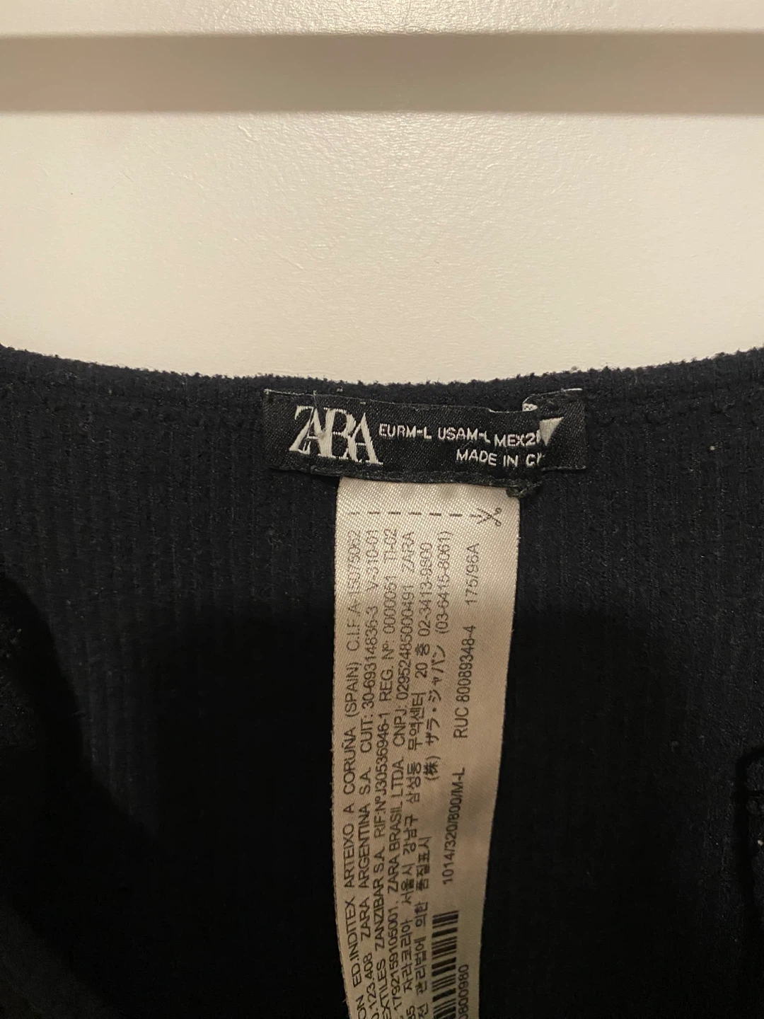 ZARA Black Ribbed Cropped Tank Top - photo 2