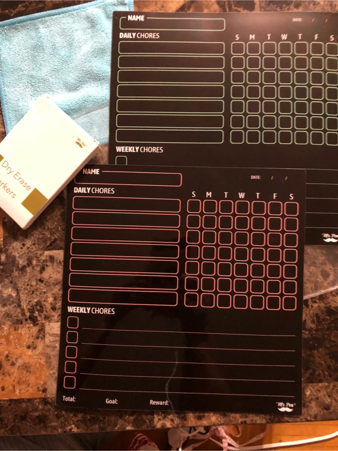 New Mr. Pen Dry Erase Chore magnetic Chart Set with Markers - photo 3