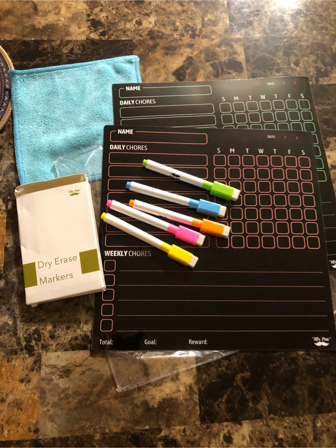 New Mr. Pen Dry Erase Chore magnetic Chart Set with Markers - photo 2