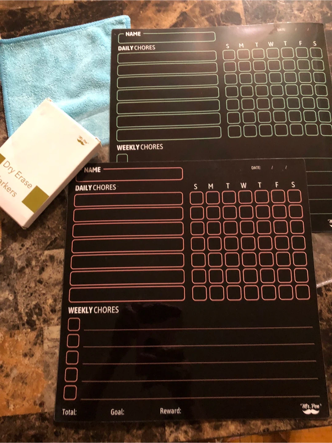 New Mr. Pen Dry Erase Chore magnetic Chart Set with Markers - photo 5