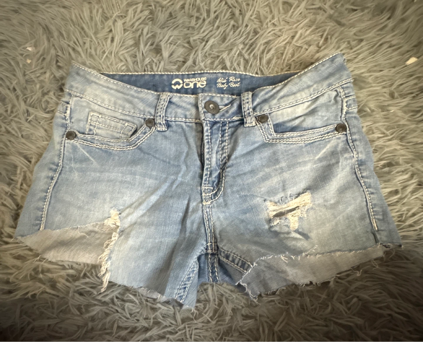 Warehouse One Mid Rise Jean Shorts
