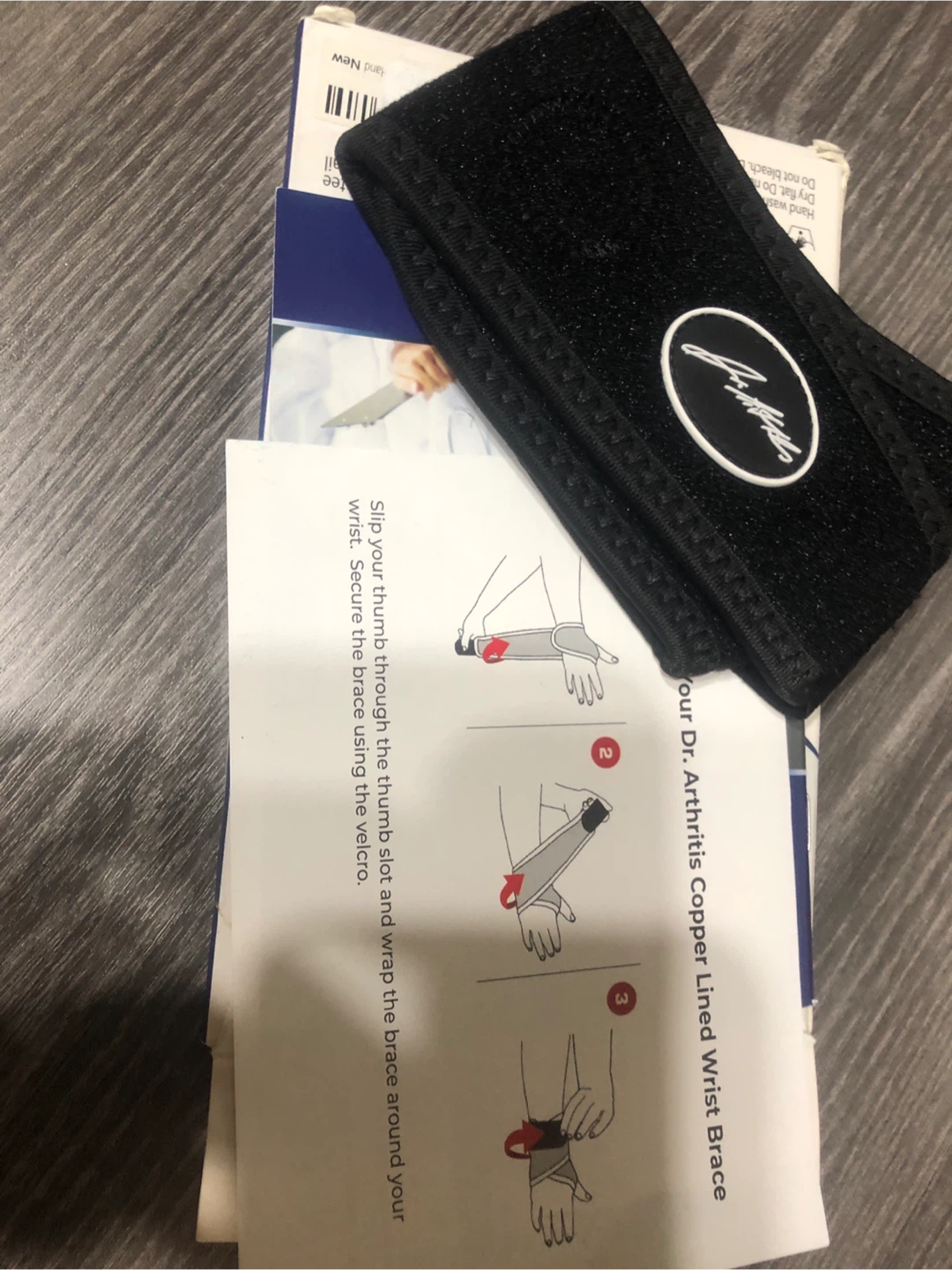 New Dr Arthritis Copper Lined Wrist Brace & Handbook - photo 5