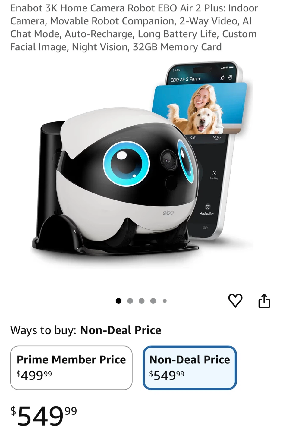 Enabot EBO Air 2 Plus 3K Home Camera Robot - photo 3