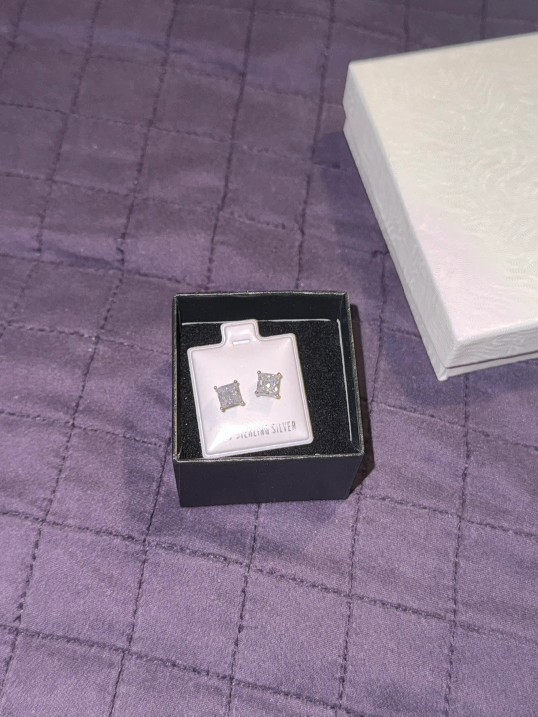 925 Sterling Silver Square Stud Earrings