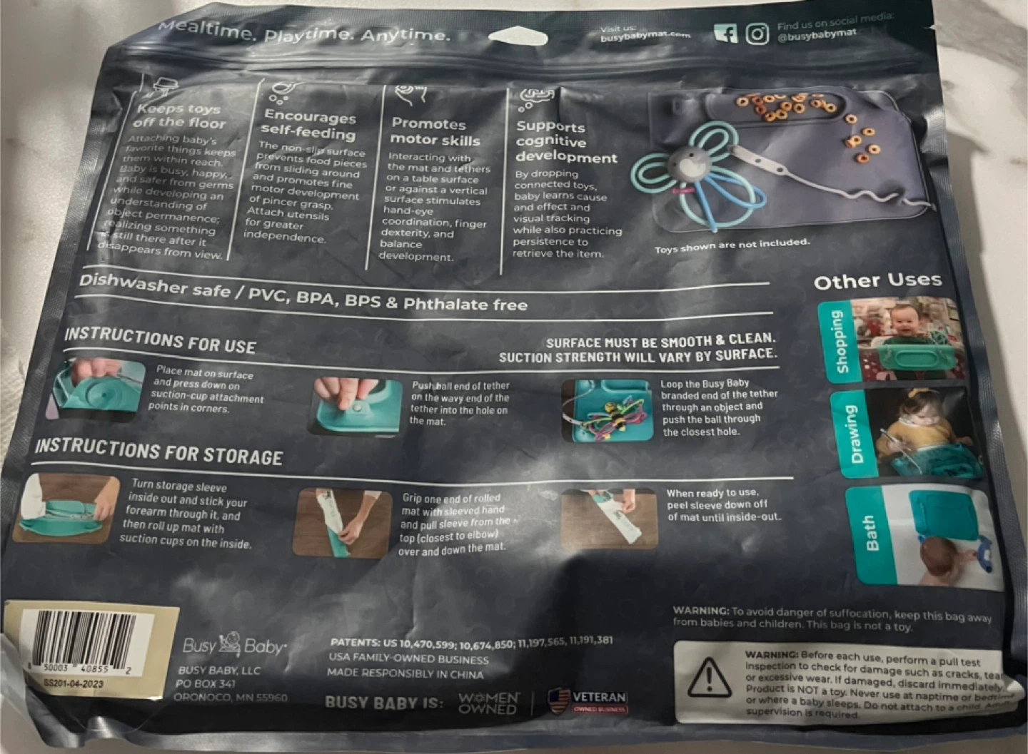 NEW Busy Baby Original Mat Placemat & Tether System - photo 4