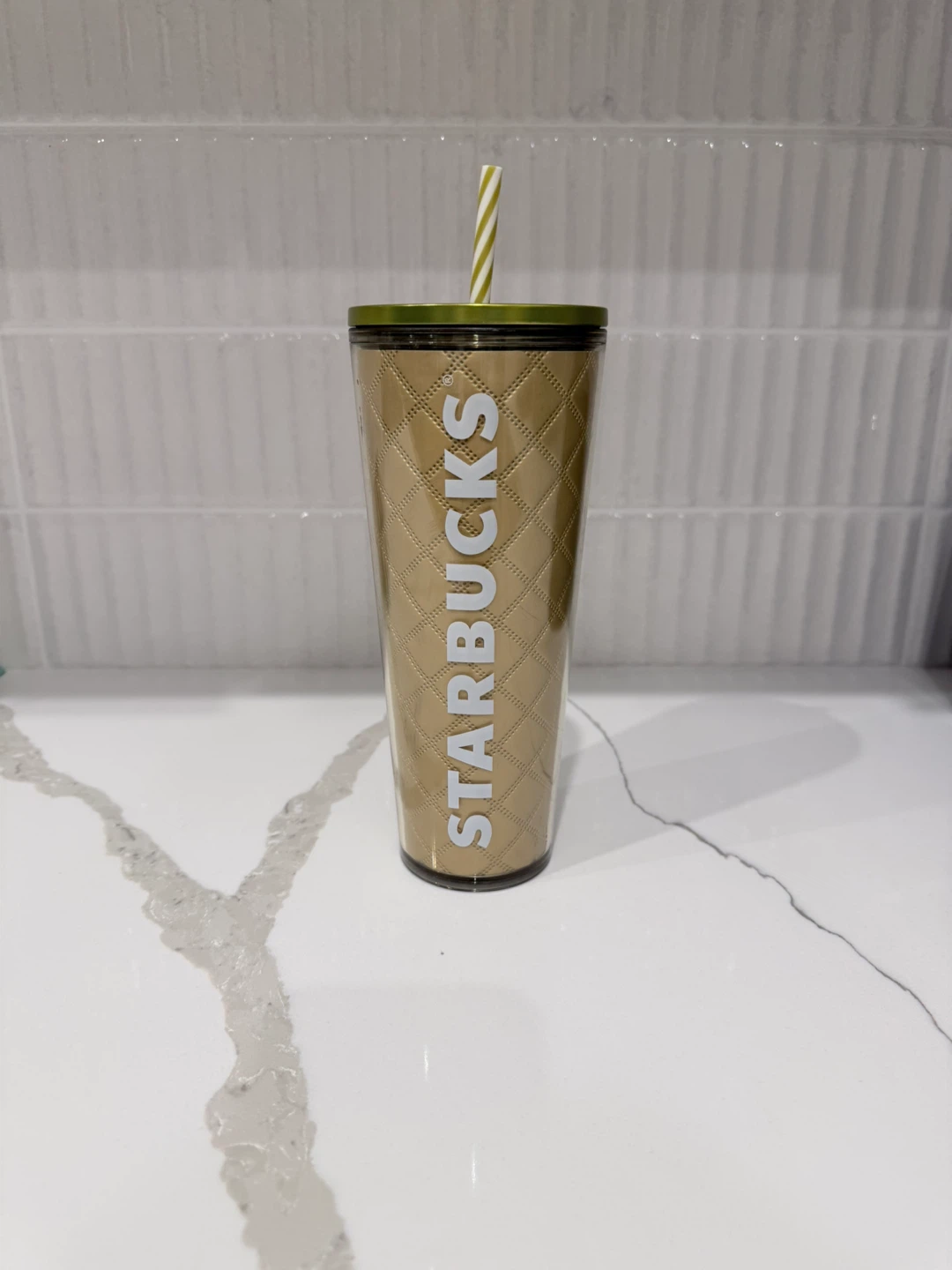Starbucks Quilted Tumbler with Straw