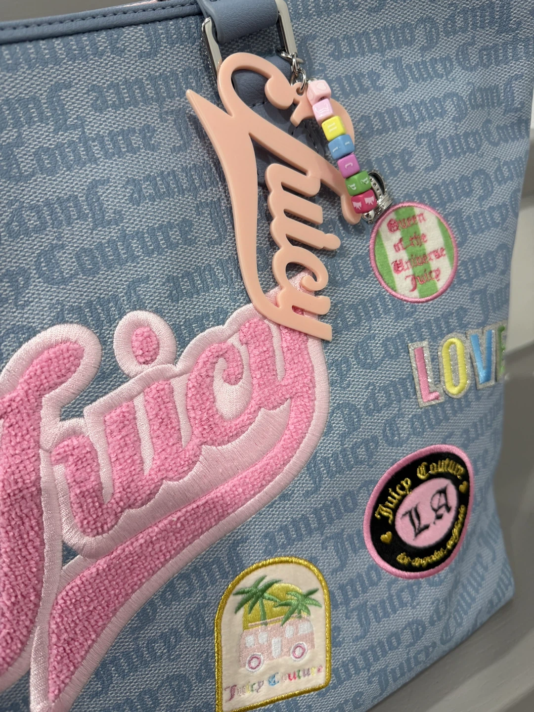 Juicy Couture "The World" Tote Bag - Dusty Blue - photo 3