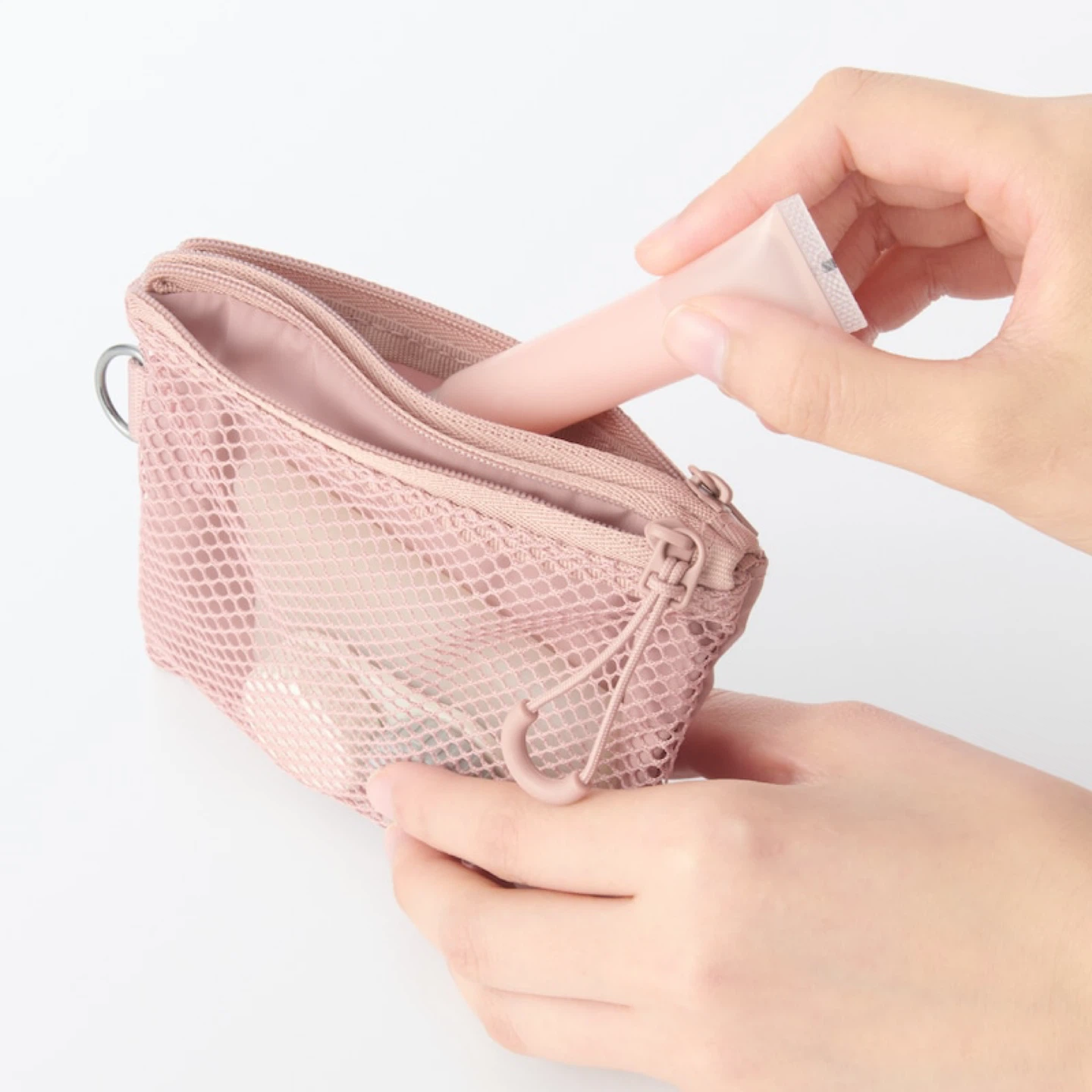Muji Polyester Two Zipper Case_Small_Pink_NWT - photo 4