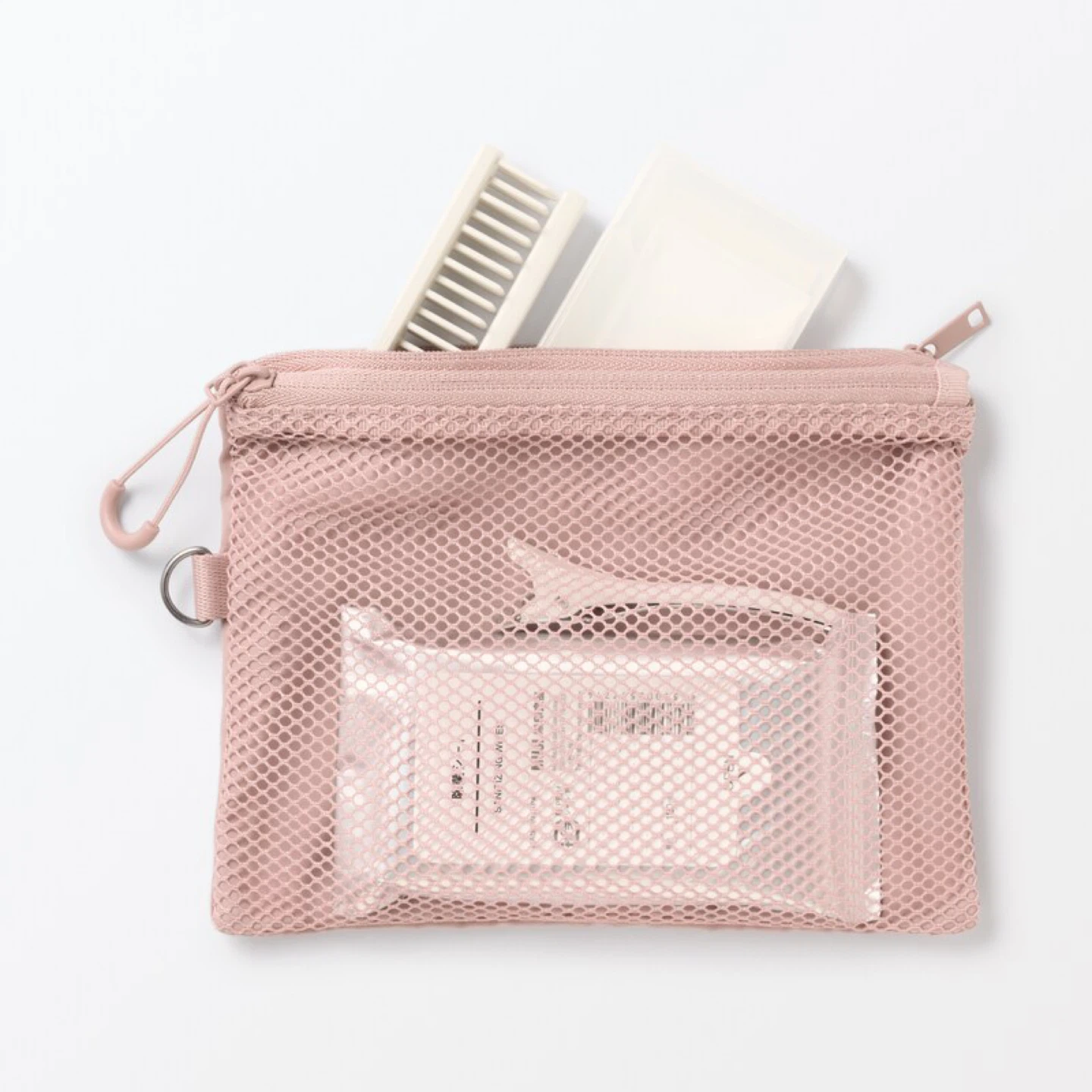 Muji Polyester Two Zipper Case_Medium_Pink_NWT - photo 5
