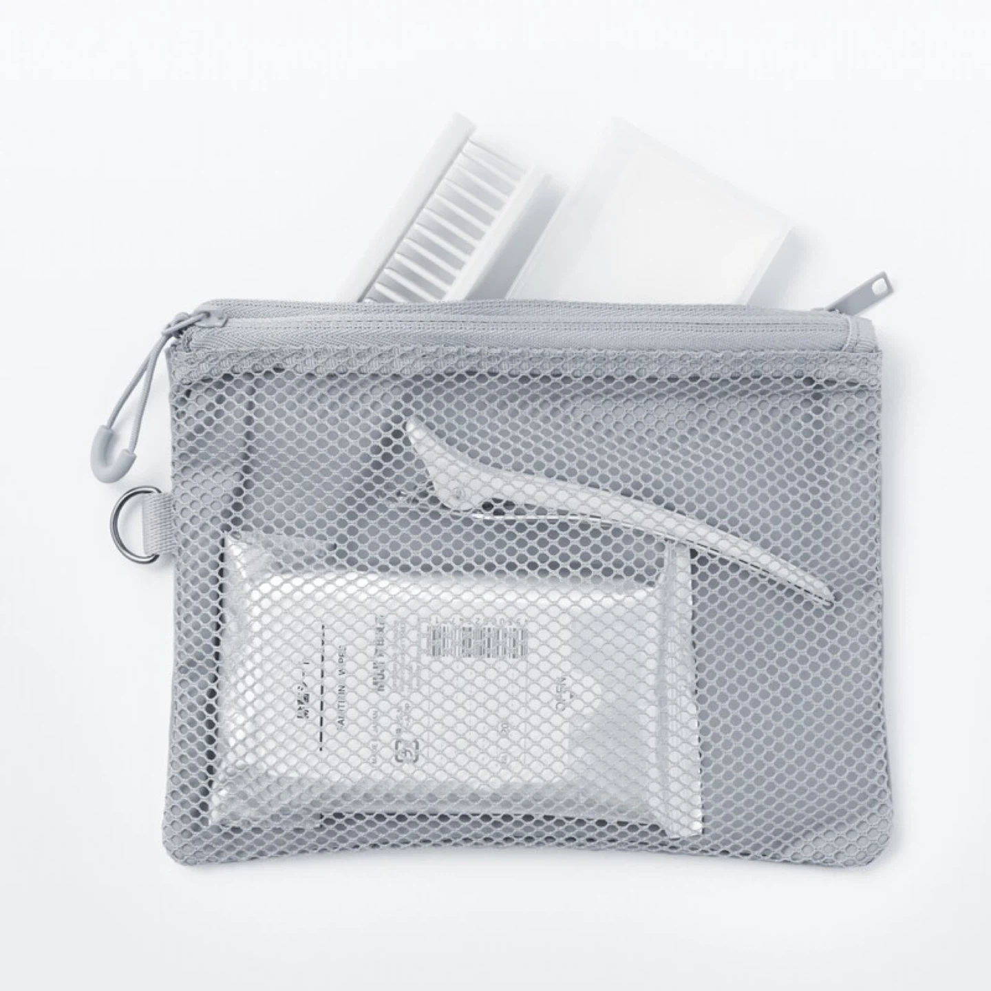 Muji Polyester Two Zipper Case_Medium_Gray_NWT - photo 5